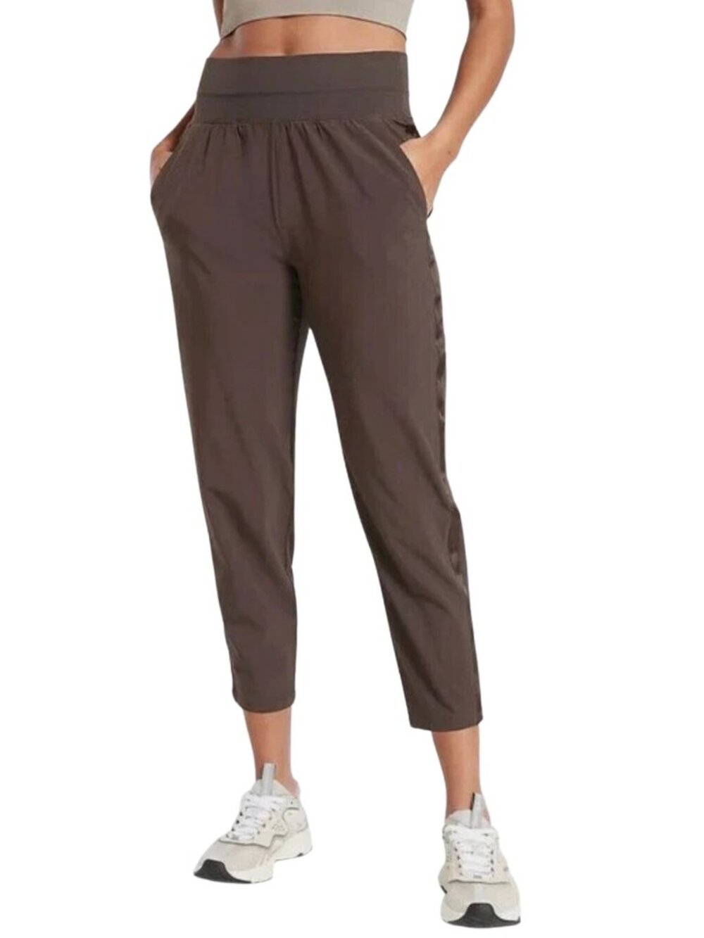 Athleta Walnut Brown Nolita Slim Tapered Crop Pants Size 6 39529